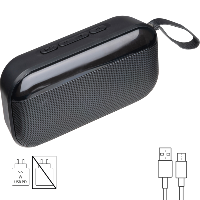 SPEAKER with LED Light in Black 