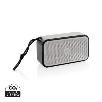 SWISS PEAK RCS RECYCLED ALUMINIUM METAL 10W BASS SPEAKER in Grey