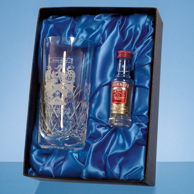 HIGH BALL GIFT SET with a 5Cl Mini Bottle of Vodka