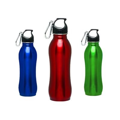 25 OZ BPA FREE STAINLESS STEEL METAL SPORTS BOTTLE with Carabiner