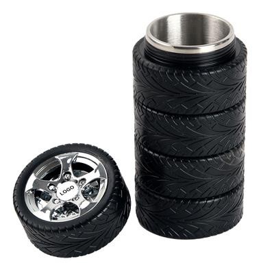 300ML STAINLESS STEEL METAL TIRE BOTTLES