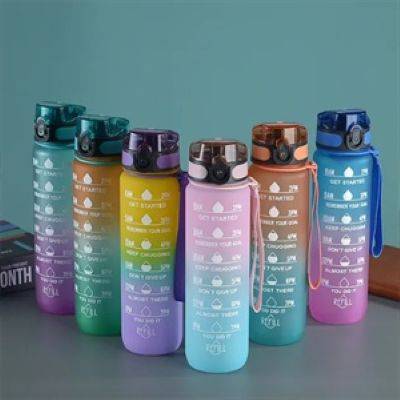 32 OZ MOTIVATIONAL SPORTS WATER BOTTLE with Time Mark