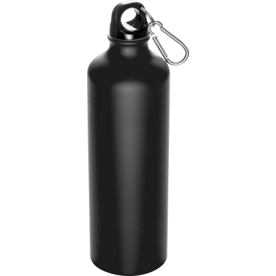 800ML DRINK BOTTLE with Snap Hook in Black 