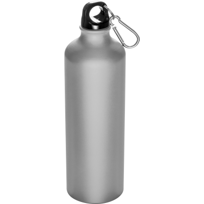 800ML DRINK BOTTLE with Snap Hook in Silver Grey 