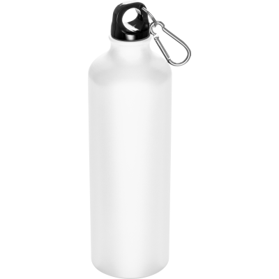 800ML DRINK BOTTLE with Snap Hook in White 