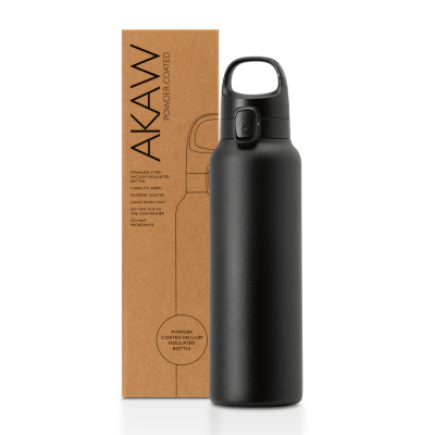 AKAW THERMAL INSULATED STAINLESS STEEL METAL BOTTLE - 600ML