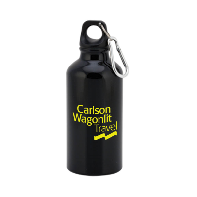 ALUMINIUM METAL BOTTLE with Carabiner Lid Mento (400Ml)