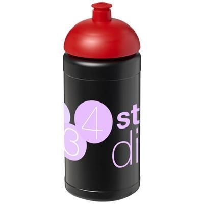 BASELINE® PLUS 500 ML DOME LID SPORTS BOTTLE in Black Solid-red