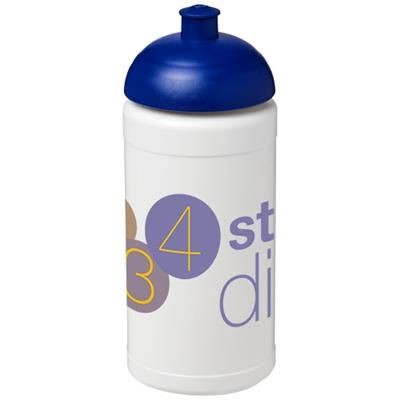 BASELINE® PLUS 500 ML DOME LID SPORTS BOTTLE in White Solid-blue