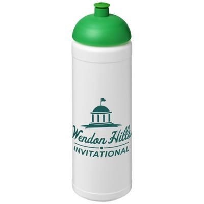 BASELINE® PLUS 750 ML DOME LID SPORTS BOTTLE in White Solid-green