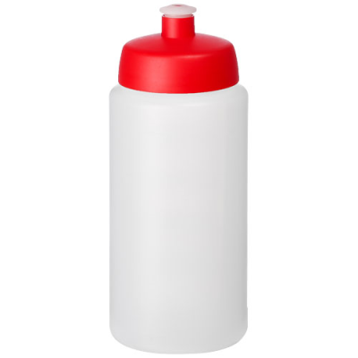 BASELINE® PLUS GRIP 500 ML SPORTS LID SPORTS BOTTLE in Clear Transparent & Red