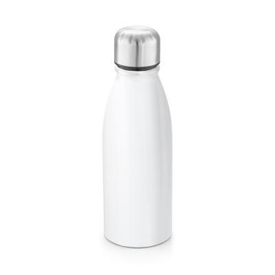 BILLY SUBLIMATION ALUMINIUM METAL BOTTLE AND STAINLESS STEEL METAL CAP 500 ML in White