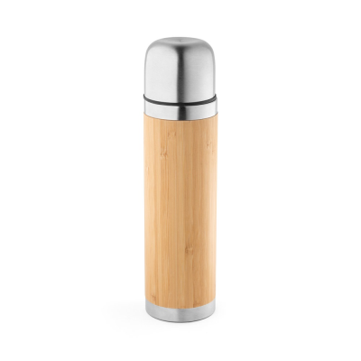 CEYLON BAMBOO AND STAINLESS STEEL METAL THERMOS 450 ML in Natural