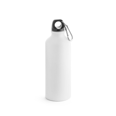 COLLINA ALUMINIUM METAL BOTTLE with Carabiner 540 Ml in White
