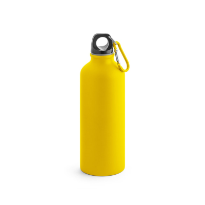 COLLINA ALUMINIUM METAL BOTTLE with Carabiner 540 Ml in Yellow
