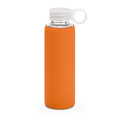 DHABI BOROSILICATE GLASS SPORTS BOTTLE 380 ML in Orange