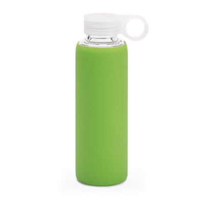DHABI BOROSILICATE GLASS SPORTS BOTTLE 380 ML in Pale Green