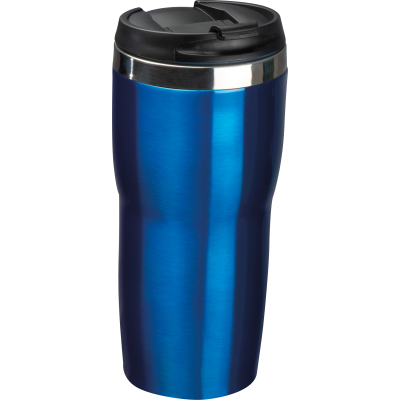 DOUBLE WALL STAINLESS STEEL METAL DRINK BOTTLE in Blue 