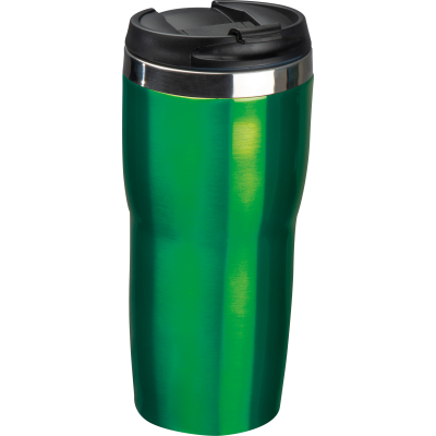 DOUBLE WALL STAINLESS STEEL METAL DRINK BOTTLE in Green 