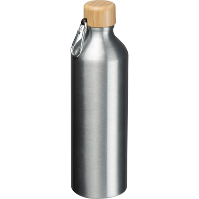 DRINK BOTTLE MADE FROM RECYCLED ALUMINIUM in Silver Grey