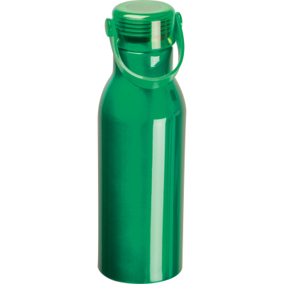 DRINK BOTTLE MADE FROM RECYCLED ALUMINIUM METAL in Green 