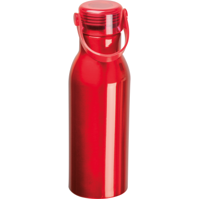 DRINK BOTTLE MADE FROM RECYCLED ALUMINIUM METAL in Red 