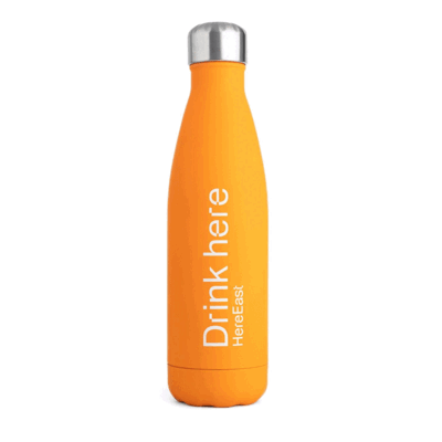 ECO BOTTLE - RECYCLED & POWDER COATED PANTONE MATCHED DOUBLE WALLED THERMAL INSULATED with Giftbag - PROMOTIONAL CORPORATE GIFT