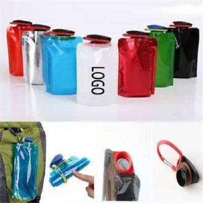 FLEX FOLDING 16OZ WATER BOTTLE with Carabiner