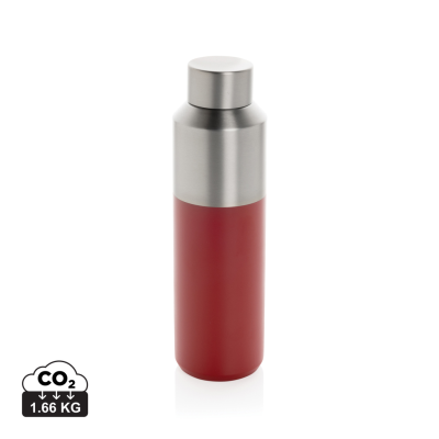 FLUID RCS CERTIFIED RECYCLED STEEL WATER BOTTLE 600ML in Red