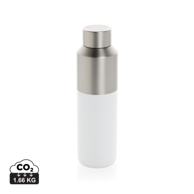 FLUID RCS CERTIFIED RECYCLED STEEL WATER BOTTLE 600ML in White