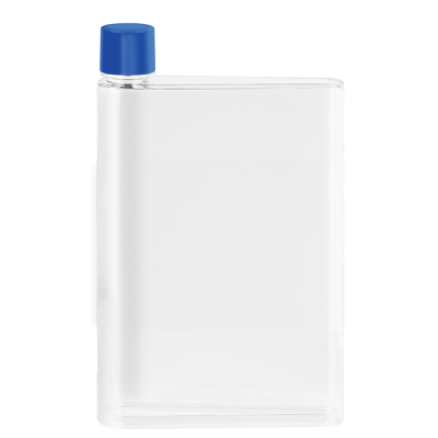 GENIE NOTE BOTTLE - 420ML TRANSPARENT & MEDIUM BLUE