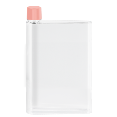 GENIE NOTE BOTTLE - 420ML TRANSPARENT & PASTEL PINK