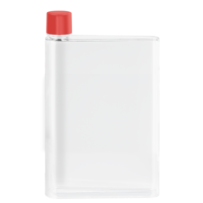 GENIE NOTE BOTTLE - 420ML TRANSPARENT & RED