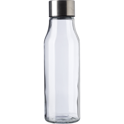 GLASS AND STAINLESS STEEL METAL BOTTLE (500ML) in Neutral