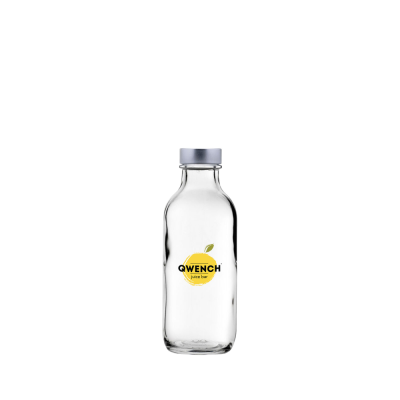 GLASS SMALL WATER & JUICE BOTTLE - HALF PINT (350ML & 12,25OZ) - PROMOTIONAL CORPORATE GIFT
