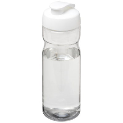 H2O ACTIVE® BASE 650 ML FLIP LID SPORTS BOTTLE in Clear Transparent & White