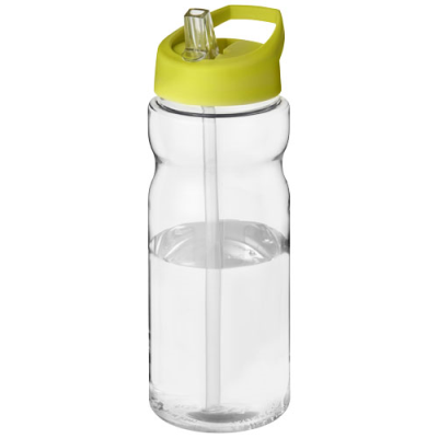 H2O ACTIVE® BASE 650 ML SPOUT LID SPORTS BOTTLE in Clear Transparent & Lime