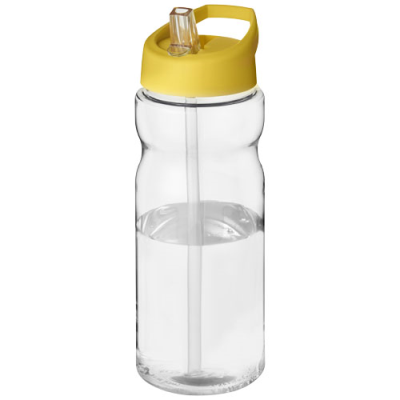 H2O ACTIVE® BASE 650 ML SPOUT LID SPORTS BOTTLE in Clear Transparent & Yellow