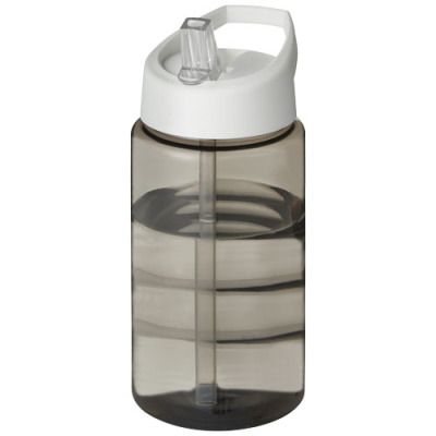 H2O ACTIVE® BOP 500 ML SPOUT LID SPORTS BOTTLE in Charcoal & White