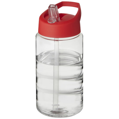 H2O ACTIVE® BOP 500 ML SPOUT LID SPORTS BOTTLE in Clear Transparent & Red