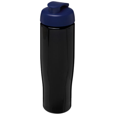 H2O ACTIVE® TEMPO 700 ML FLIP LID SPORTS BOTTLE in Solid Black & Blue