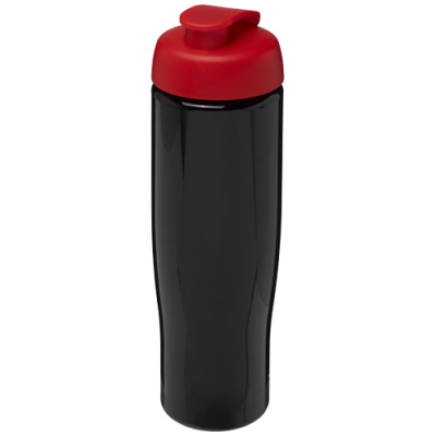 H2O ACTIVE® TEMPO 700 ML FLIP LID SPORTS BOTTLE in Solid Black & Red