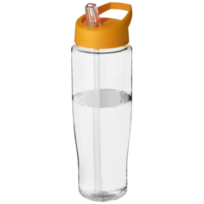 H2O ACTIVE® TEMPO 700 ML SPOUT LID SPORTS BOTTLE in Clear Transparent & Orange