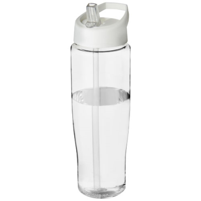 H2O ACTIVE® TEMPO 700 ML SPOUT LID SPORTS BOTTLE in Clear Transparent & White