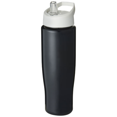 H2O ACTIVE® TEMPO 700 ML SPOUT LID SPORTS BOTTLE in Solid Black & White