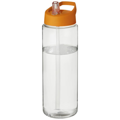 H2O ACTIVE® VIBE 850 ML SPOUT LID SPORTS BOTTLE in Clear Transparent & Orange