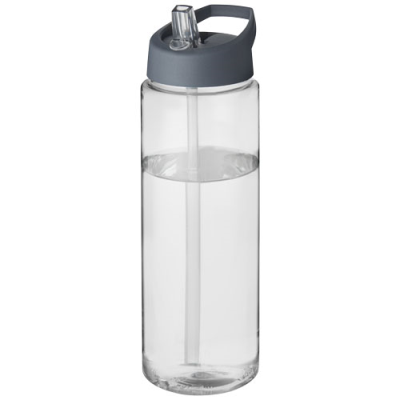 H2O ACTIVE® VIBE 850 ML SPOUT LID SPORTS BOTTLE in Clear Transparent & Storm Grey