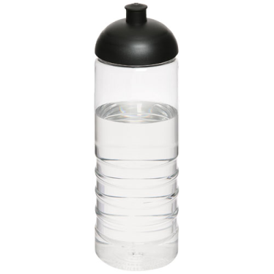H2O TREBLE 750 ML DOME LID SPORTS BOTTLE in Transparent-black Solid