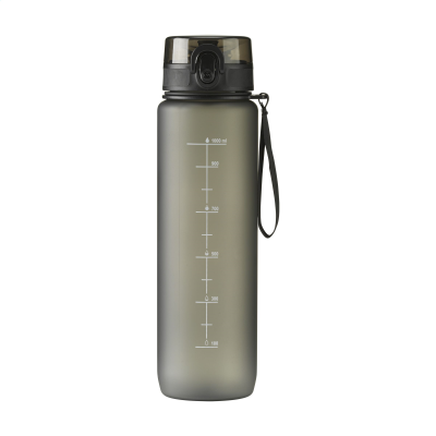 HYDRATE WATER BOTTLE 1 L DRINK BOTTLE in Black