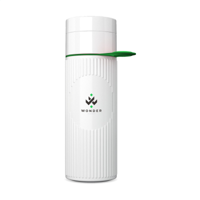 JOIN THE PIPE ATLANTIS RING BOTTLE WHITE 500 ML in White & Dark Green - PROMOTIONAL CORPORATE GIFT